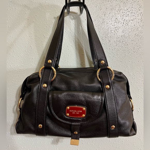 Like new Michael Kors Fulton Satchel Black Leather - Picture 2 of 14